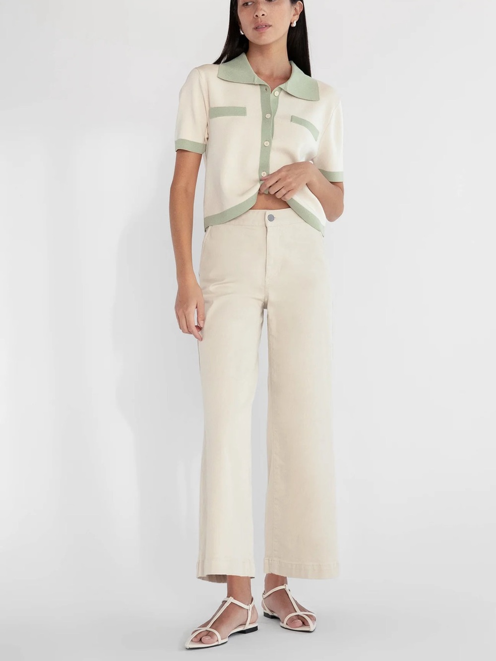 Oak and Fort Twill Wide Leg Pant